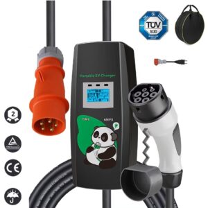 Mobile Wallbox 11kW CEE16A für alle Elektroautos, 5Meter Kabel inkl. Tasche, opt. Schukoadapter